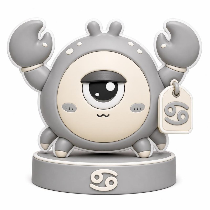 Mokko Cáncer: figura del zodiaco, cangrejo gris