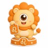 Mokko Leo: figura del zodiaco, león naranja
