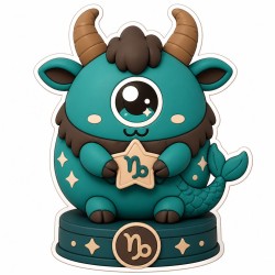 Mokko Capricornio: figura del zodiaco, cabra con cola de pez