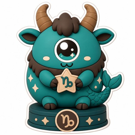 Mokko Capricornio: figura del zodiaco, cabra con cola de pez