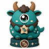 Mokko Capricornio: figura del zodiaco, cabra con cola de pez