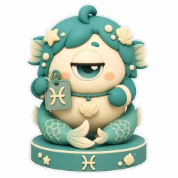 Mokko Piscis: figura del zodiaco, figura con cola de sirena